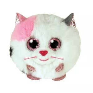 TY‎ Puffies (Beanie Balls) Plush - MUFFIN the Cat (3 inch) - MWMTs Stuffed Toy